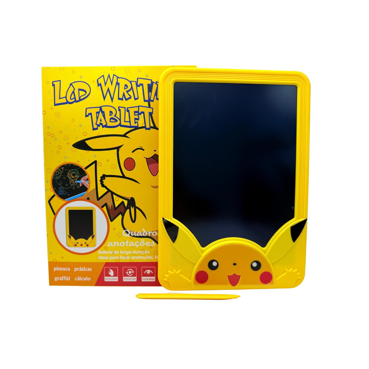 Tableta LCD de escritura con diseño Pikachu para niños – Pantalla y lápiz incluidos