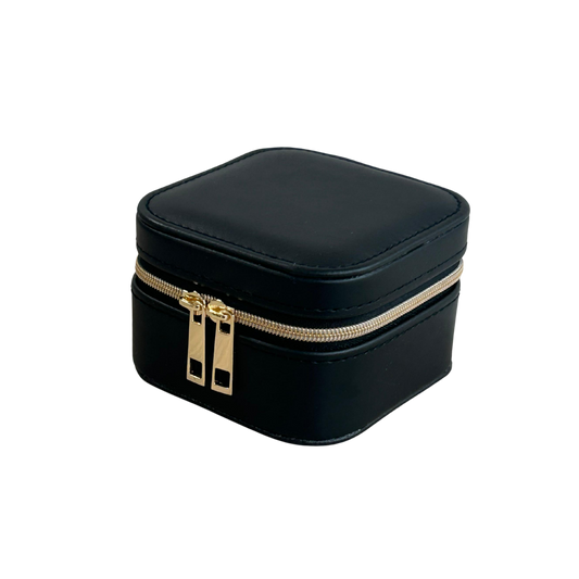 Estuche organizador portátil para joyas color negro pequeño