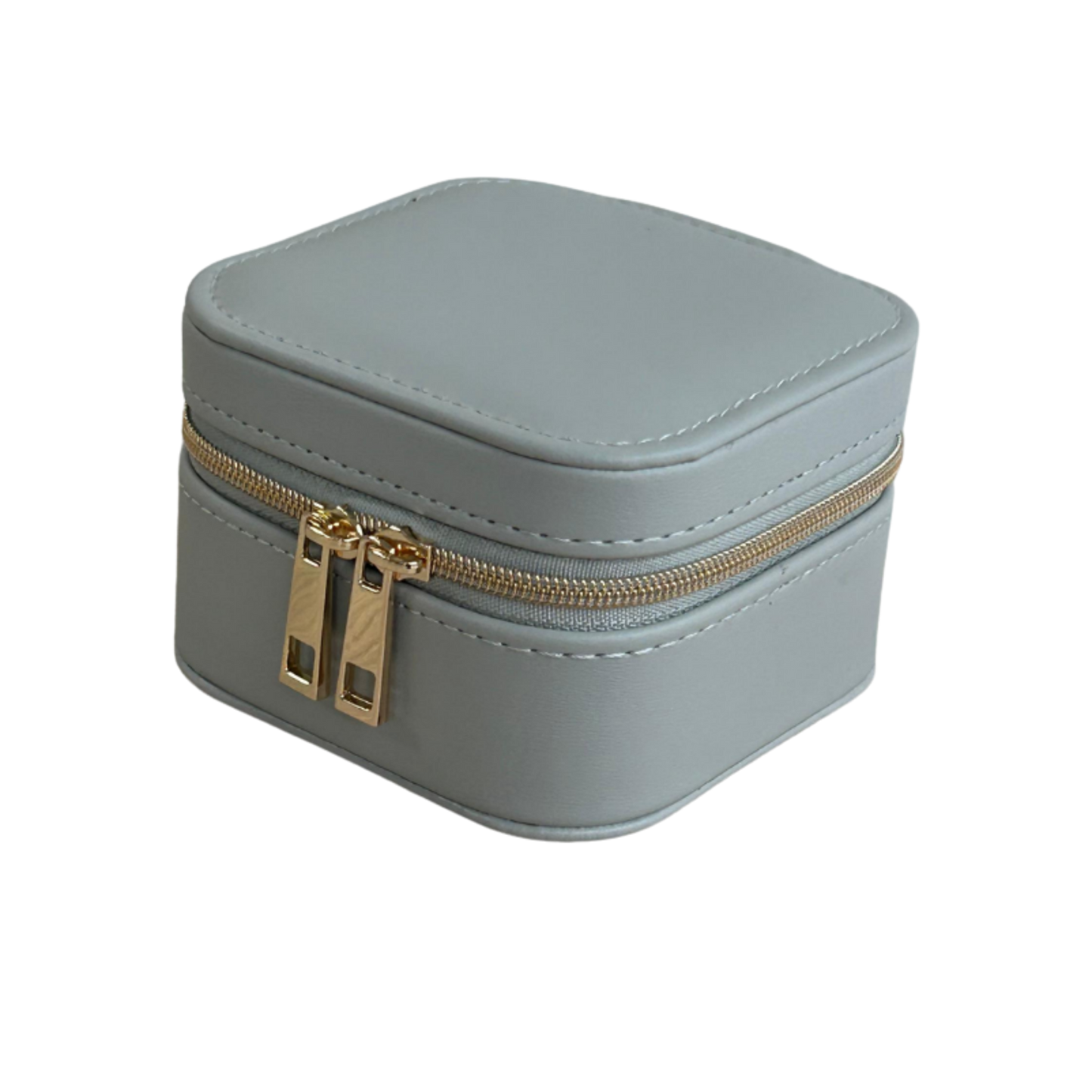 Estuche organizador portátil para joyas color gris pequeño