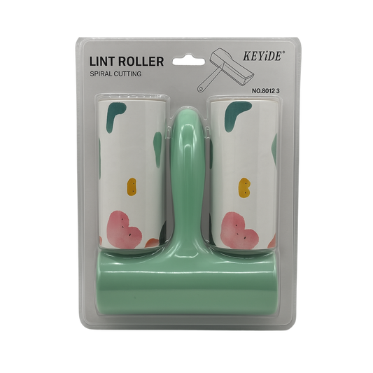 Rodillo quitapelusas verde con mango ergonómico y 2 repuestos – Keyide