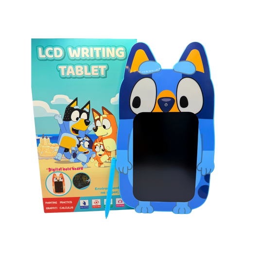Tableta digital LCD para dibujo y escritura con diseño de bluey azul