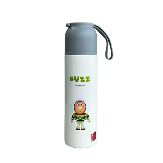 Termo infantil blanco Buzz Lightyear Disney Pixar - tapa hermética y correa