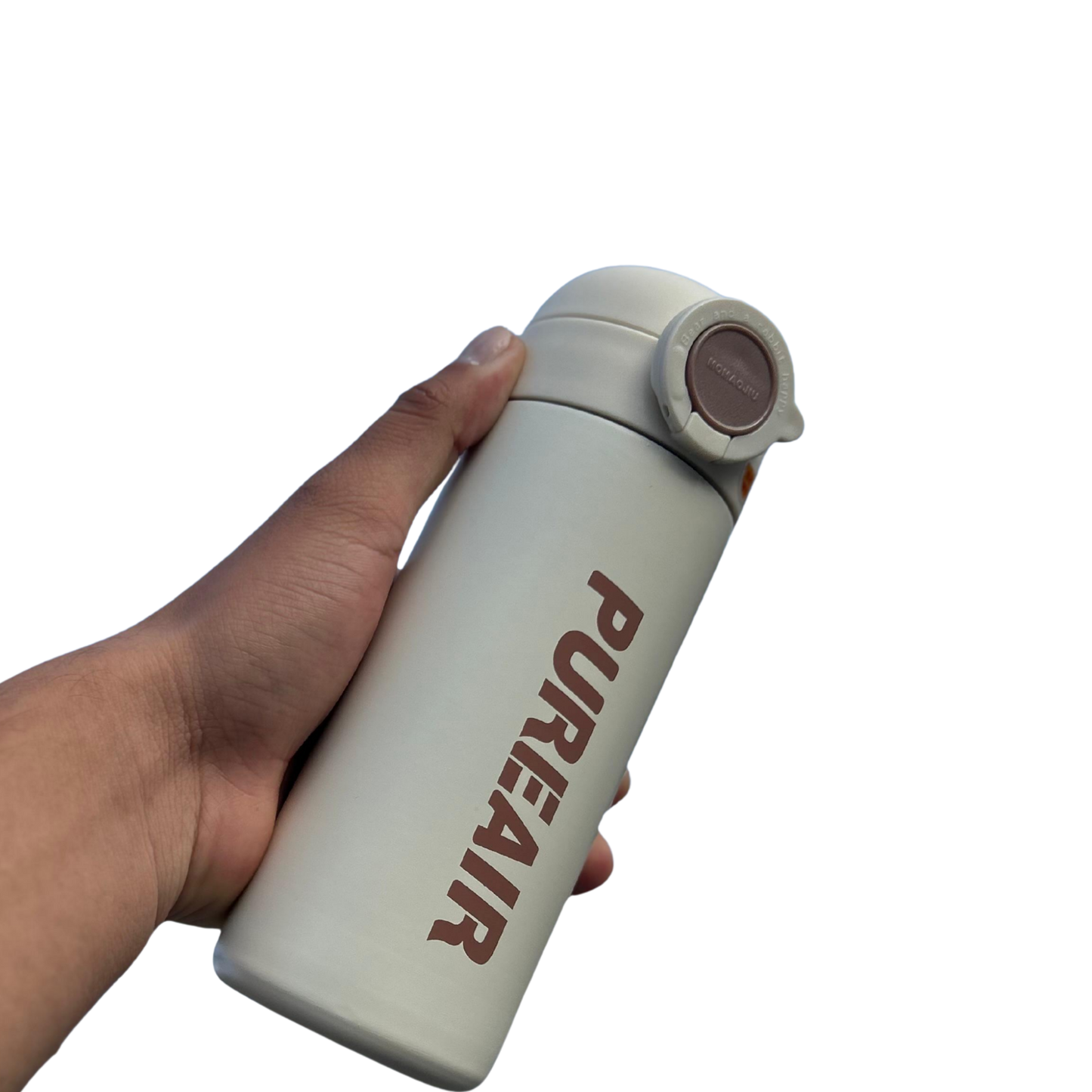 Termo portátil PureAir color blanco con tapa de seguridad