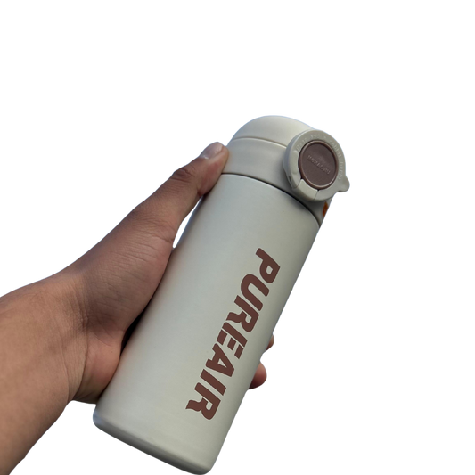 Termo portátil PureAir color blanco con tapa de seguridad